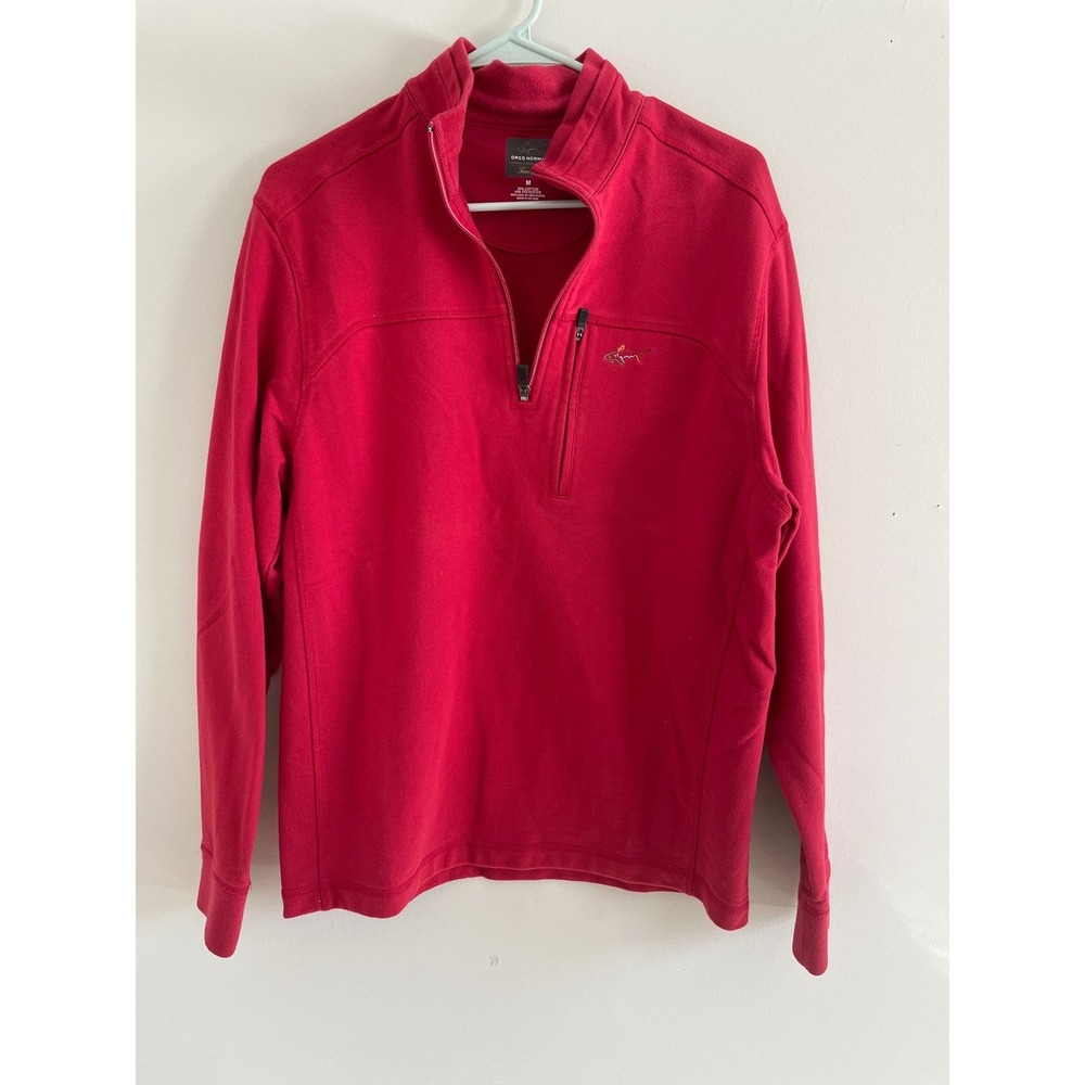 Greg Norman Tasso‎ Elba Golf Quarter Zip Pullover Sweatshirt Men's M